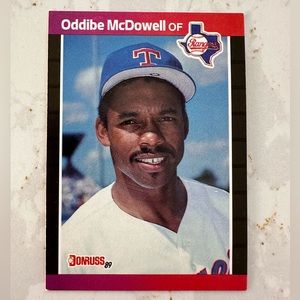 donruss 1989 oddibe mcdowell rangers baseball card